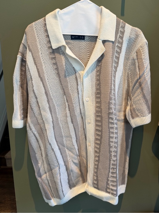Abercrombie & Fitch Other - Abercrombie & Fitch Cream and Taupe Knit Polo